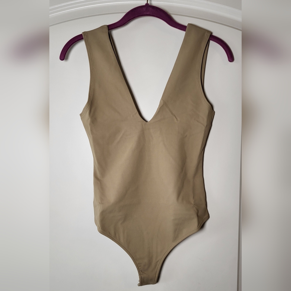 FREE PEOPLE Keep it Sleek Bodysuit - Tan - Size XS  (NWT) - Picture 6 of 10
